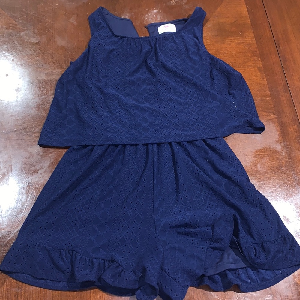 Cute kids navy blue romper.